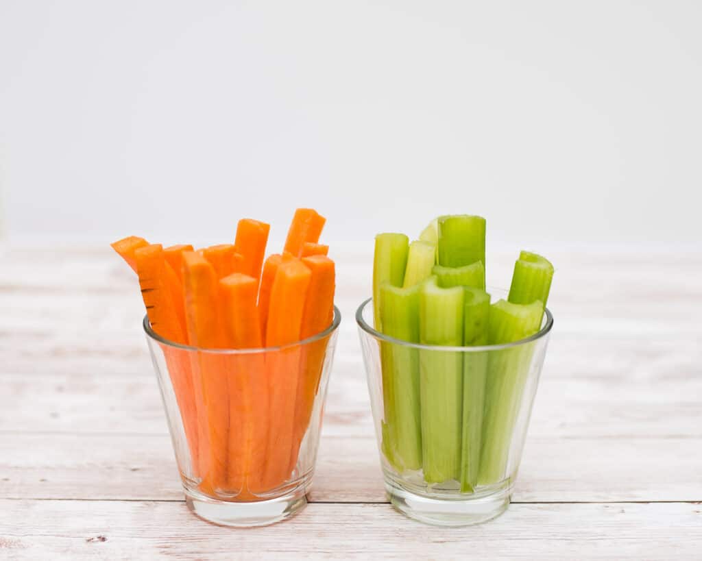 May the Fourth Themed Snacks 5 orange and green carrot and celery lightsabers