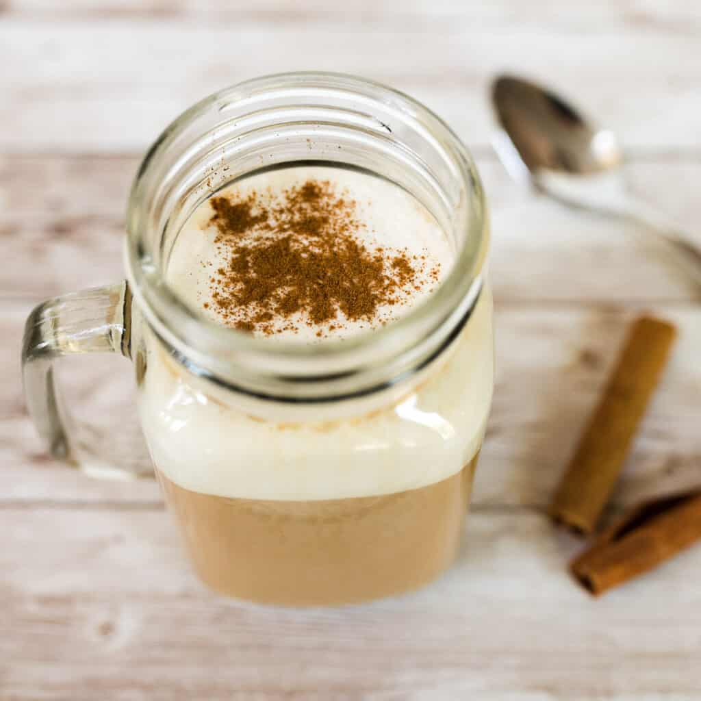 mug of chai with cinnamon