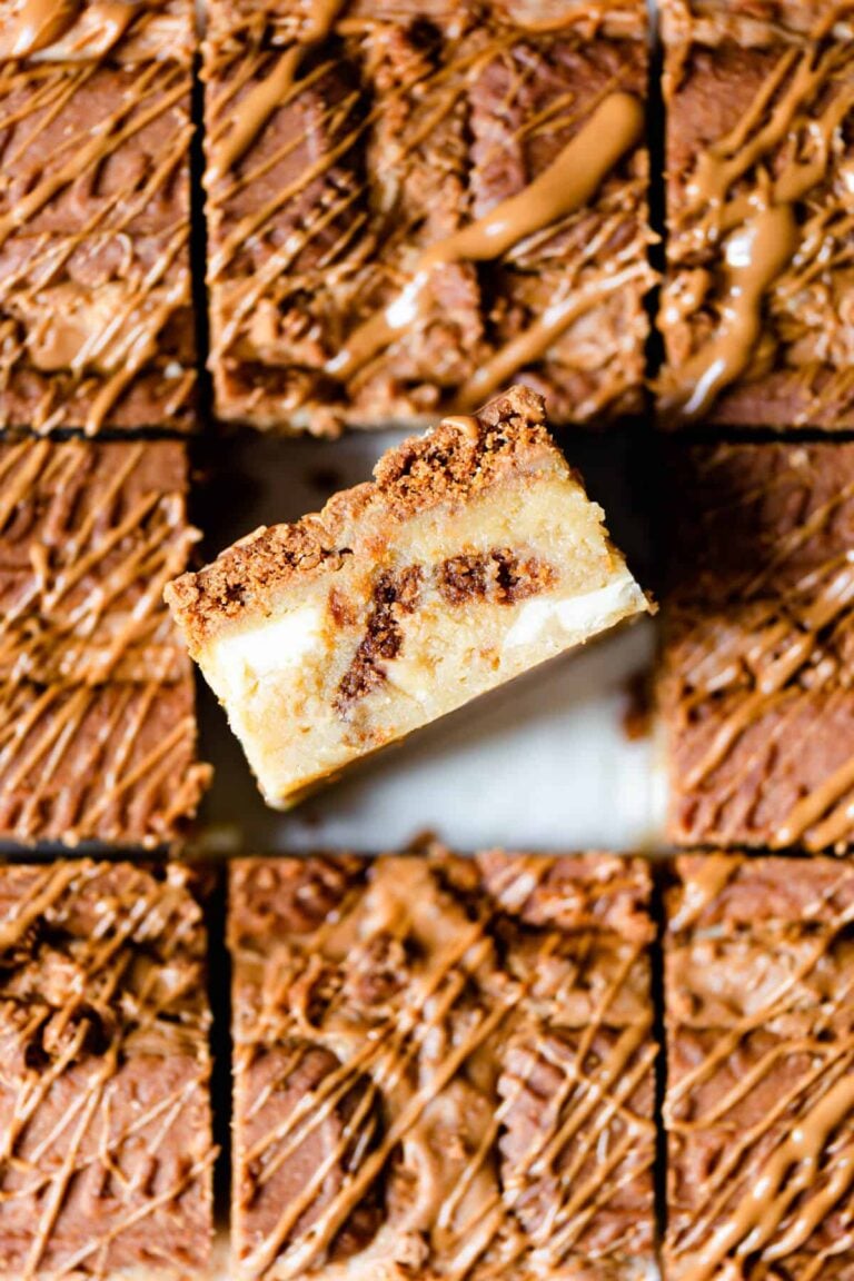 biscoff white chocolate blondies
