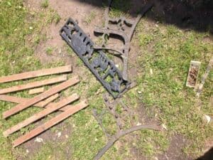 How To Restore An Old Iron Bench Into A Beautiful Garden Bench - Amanda ...
