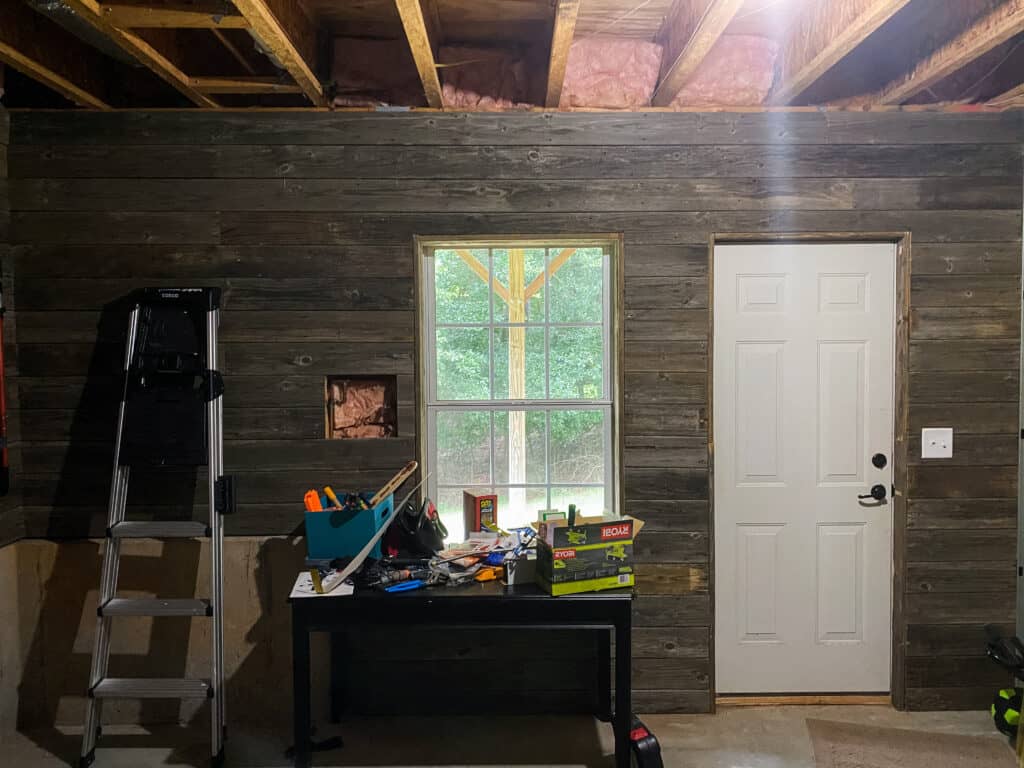 Stone Texture Concrete Floor | Easy DIY with RollerRock 5 basement workshop before renovating