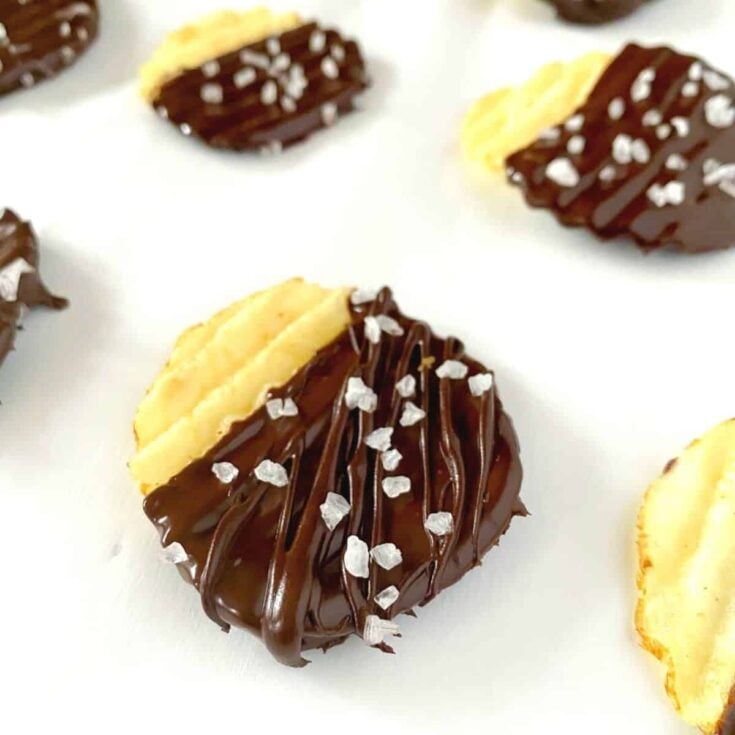 Image for Sea Salt Chocolate Covered Potato Chips Recipe