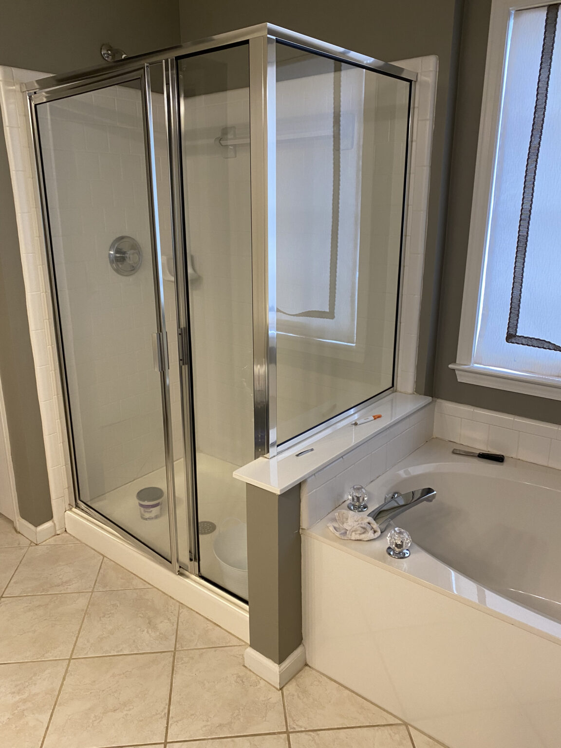 How to Paint Your Shower Door Frame Easy DIY Tutorial Amanda Seghetti