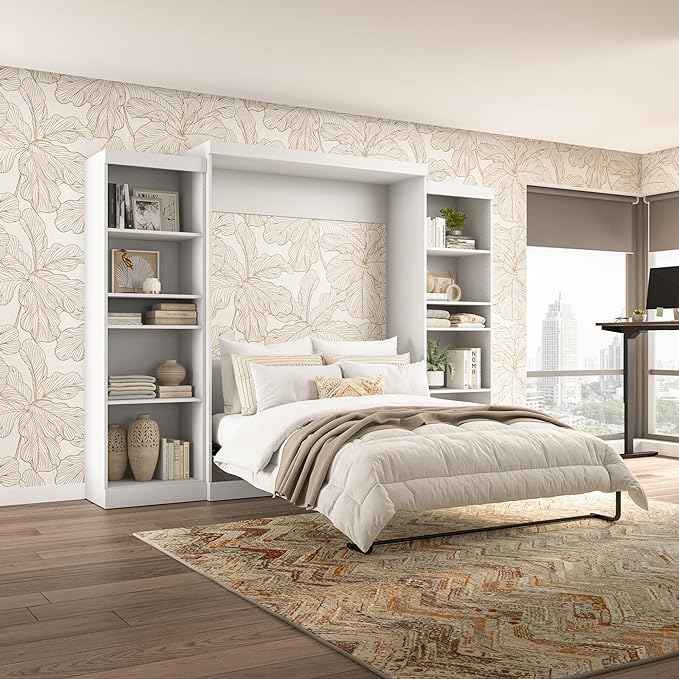 BESTAR Murphy Bed with Two Shelving Units