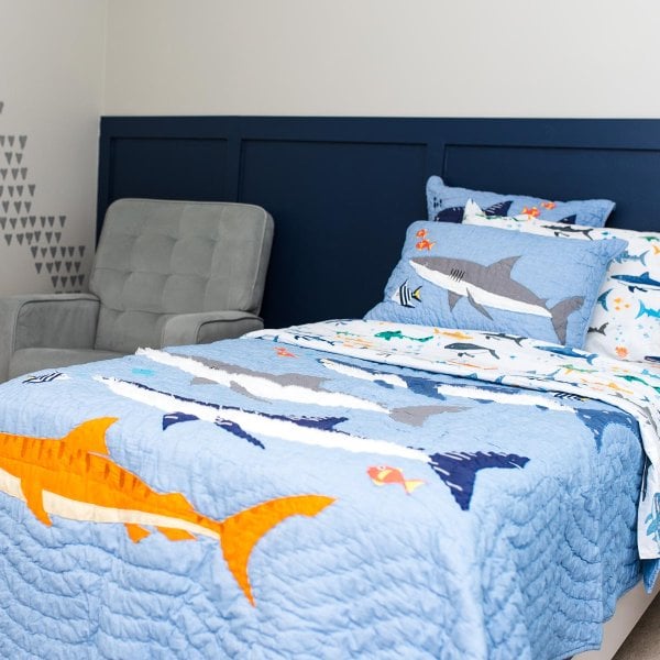 Shark Party Organic Sheet Set & Pillowcases